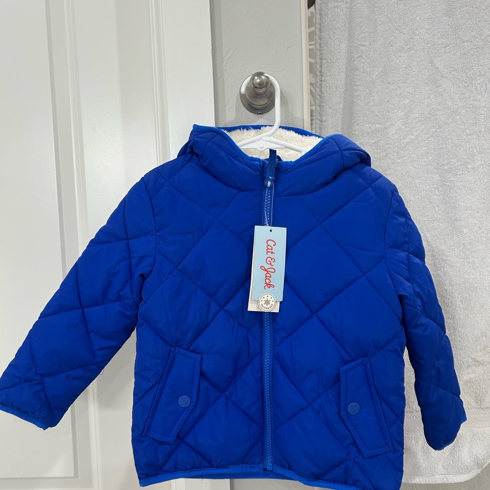NWT Cat & Jack Royal Blue Quilted Jacket